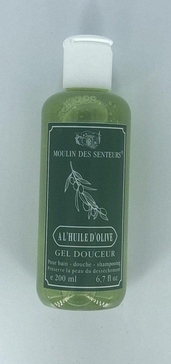Gel douche corps et cheveux à l’huile d’olive extra vierge 200 ml