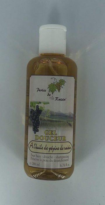 Gel douche corps et cheveux à l’huile de pépin de raisin 200 ml
