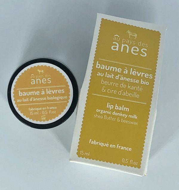 Baume à lèvres au lait d'ânesse biologique Beurre de Karité 15 ml