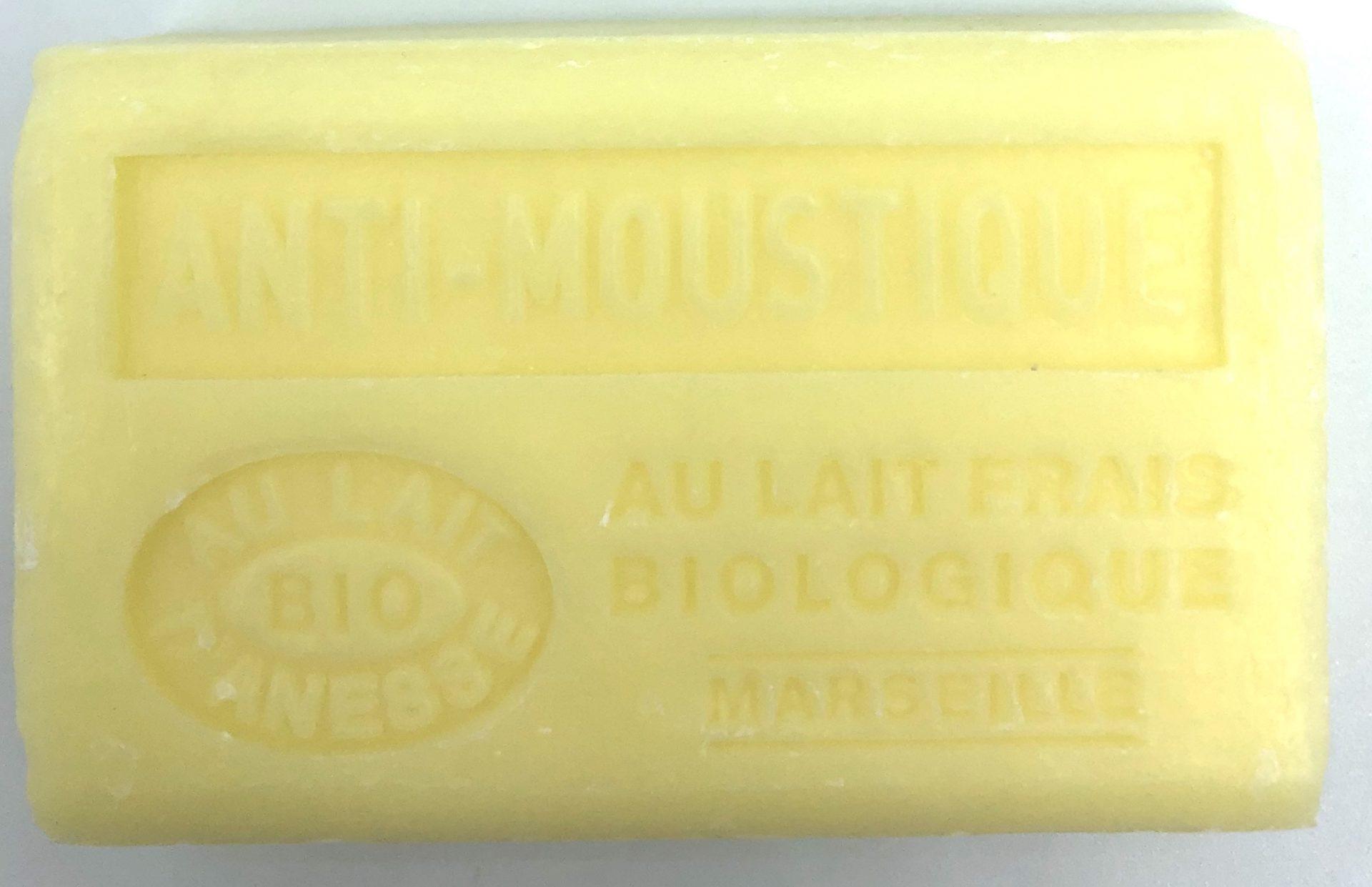 Savon de Marseille au lait d’ânesse BIO Citronnelle anti moustique