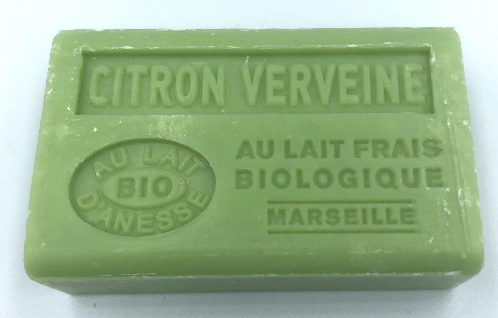 Savon de Marseille au lait d’ânesse BIO Citron Verveine