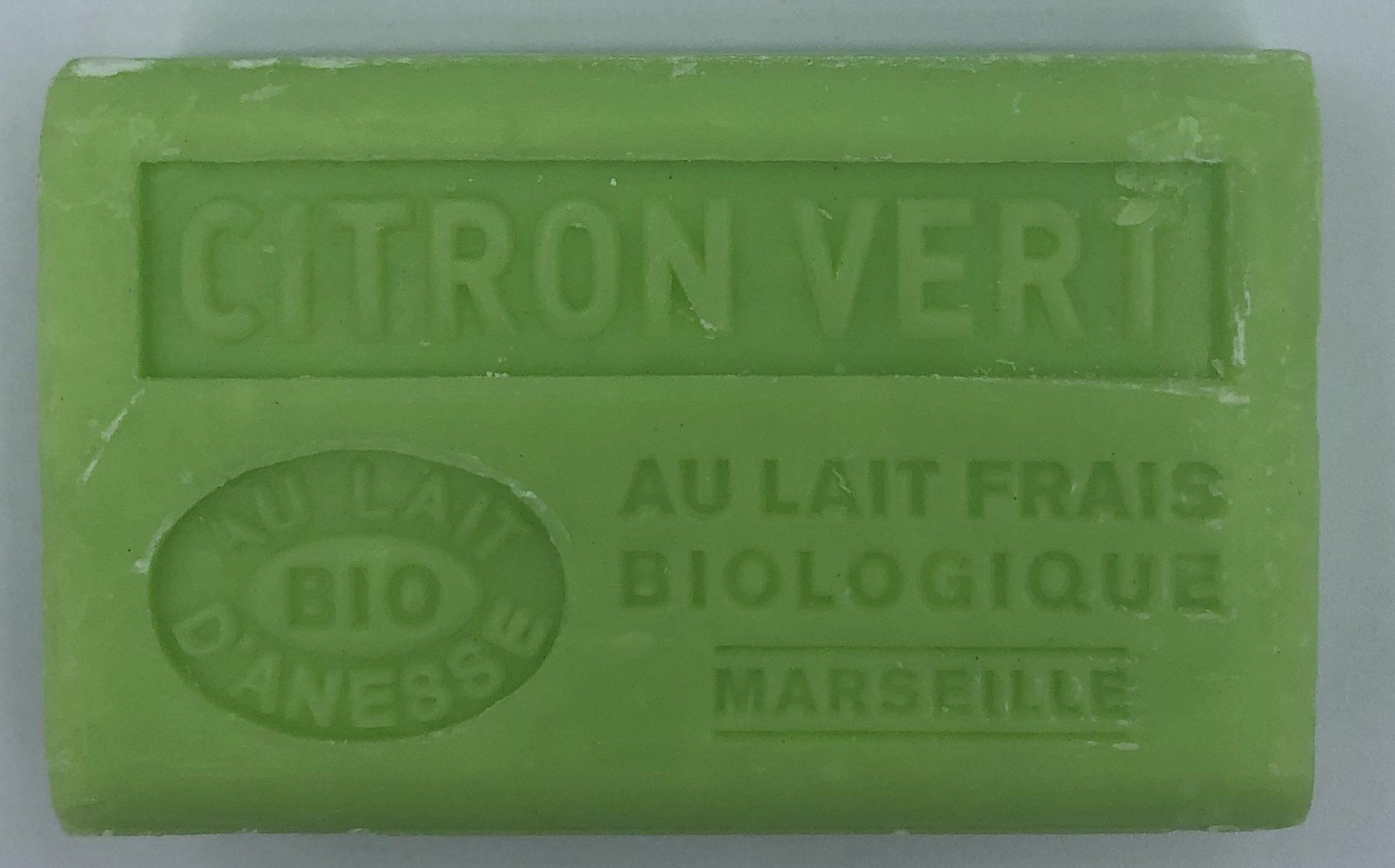 Savon de Marseille au lait d’ânesse BIO Citron vert