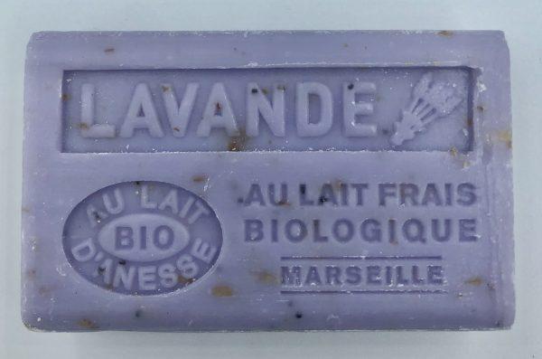 Savon de Marseille au lait d’ânesse BIO Lavande fleurs
