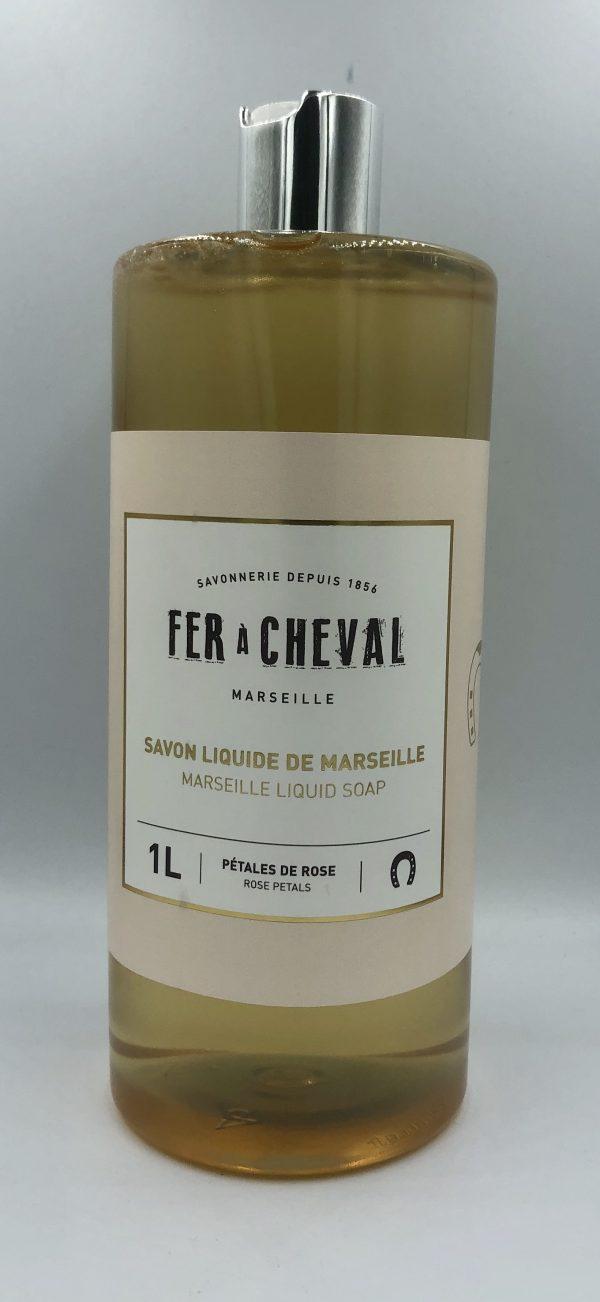 Savon Liquide de Marseille Pétales de Rose 1L